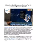 MEAN Stack Development Services Provider Company in India - slide 1