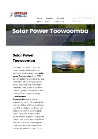 Solar Power Toowoomba