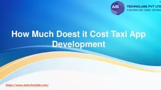 how much doest it cost taxi app development