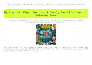 [READ] Mythogoria Night Terrors A Darkly Beautiful Horror Coloring Book Online Book