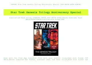 {EBOOK} Star Trek Genesis Trilogy Anniversary Special [PDF EBOOK EPUB KINDLE]