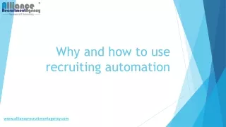 why and how to use recruiting automation