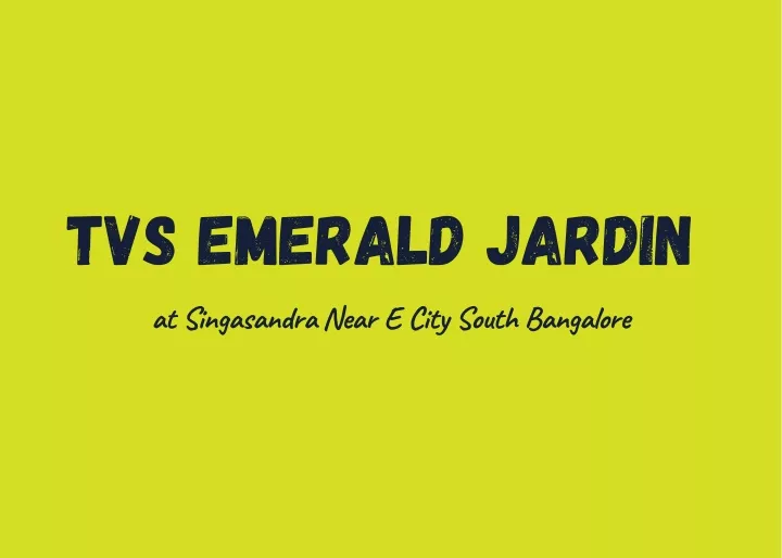 tvs emerald jardin