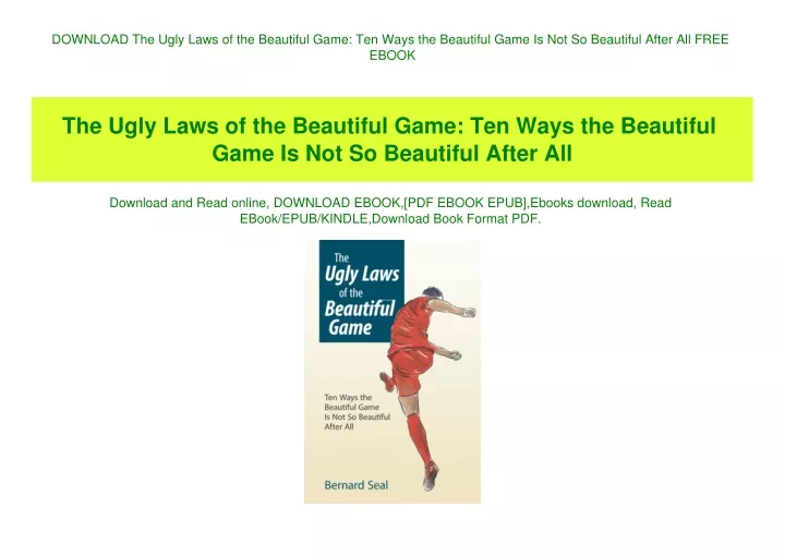 download the ugly laws of the beautiful game