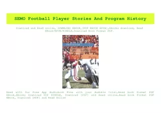 (READ-PDF!) SEMO Football Player Stories And Program History Pdf