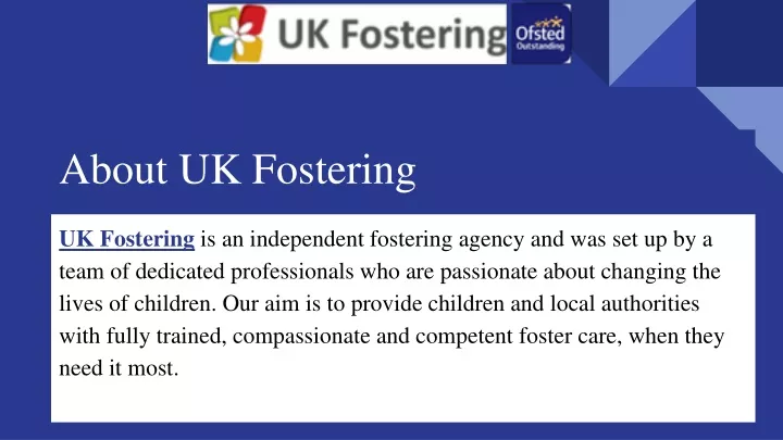about uk fostering