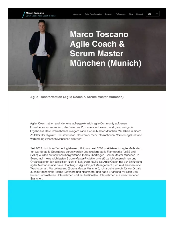 marco toscano scrum master agile coach trainer