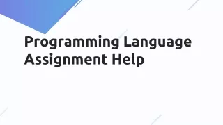 programming language assignment help