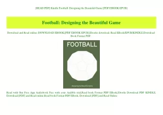 [READ PDF] Kindle Football Designing the Beautiful Game [PDF EBOOK EPUB]