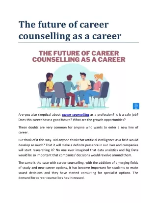 The Future of Career Counselling as a Career