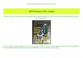 [READ PDF] EPUB 2022 Fantasy NFL Guide Pdf