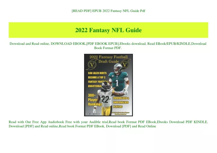 read pdf epub 2022 fantasy nfl guide pdf