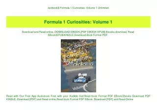 textbook$ Formula 1 Curiosities Volume 1 Unlimited