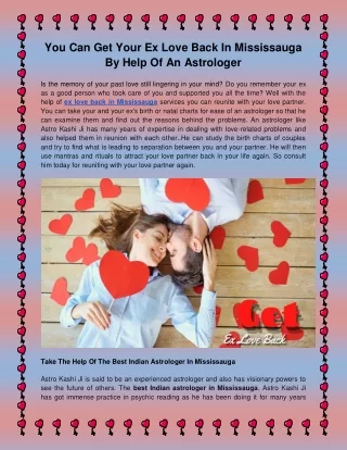 You Can Get Your Ex Love Back In Mississauga By Help Of An Astrologer
