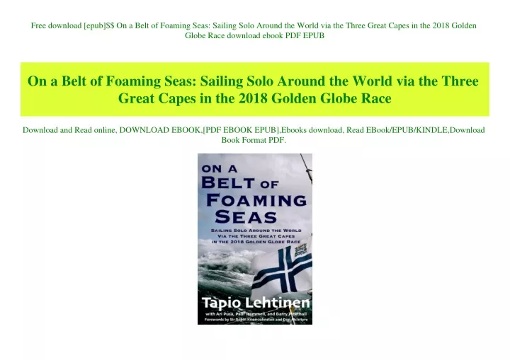 free download epub on a belt of foaming seas