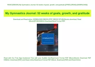 READ [EBOOK] My Gymnastics Journal 52 weeks of goals  growth  and gratitude [[FREE] [READ] [DOWNLOAD]]