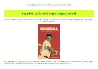 textbook$ Sugarball A Novel of Negro League Baseball Free Online