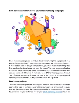 how personalization improves your email marketing
