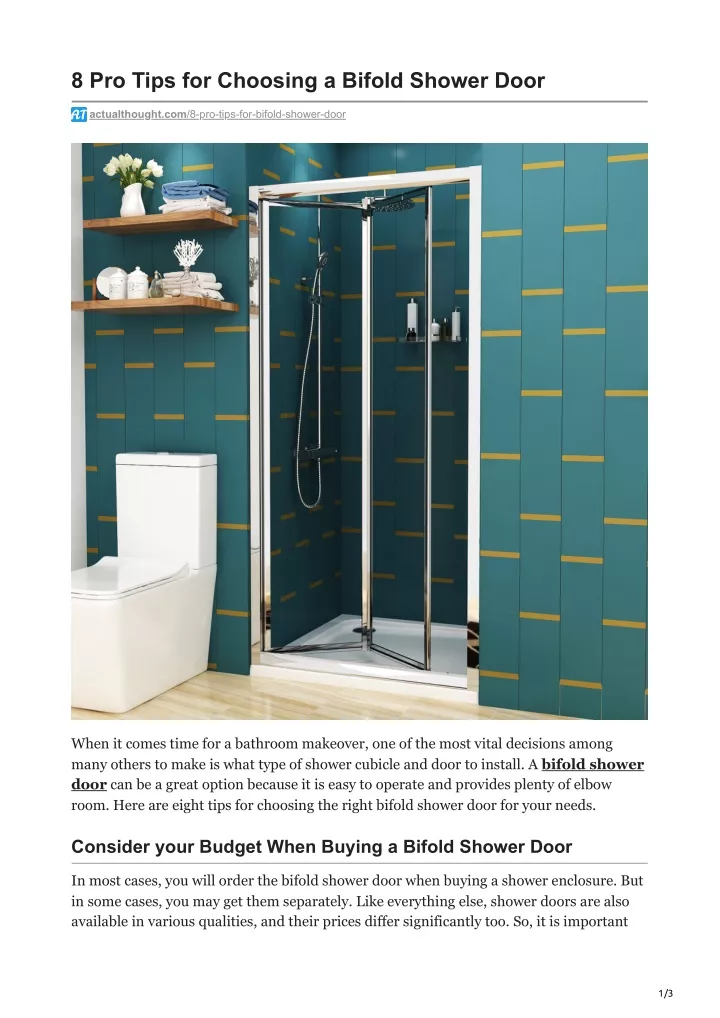 8 pro tips for choosing a bifold shower door