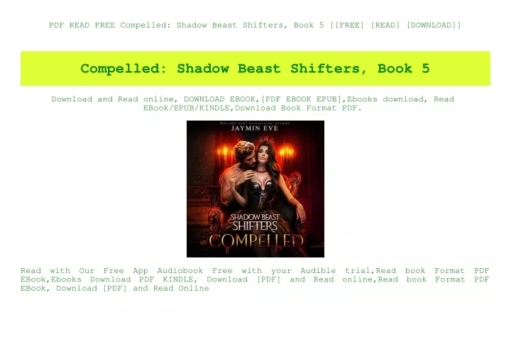 pdf read free compelled shadow beast shifters