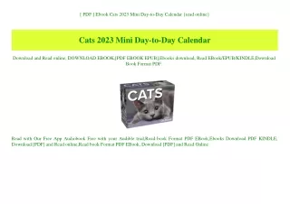 [ PDF ] Ebook Cats 2023 Mini Day-to-Day Calendar {read online}