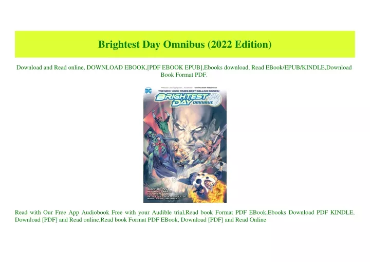 brightest day omnibus 2022 edition