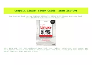 (READ-PDF!) CompTIA Linux  Study Guide Exam XK0-005 download ebook PDF EPUB