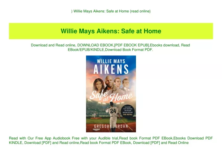 willie mays aikens safe at home read online