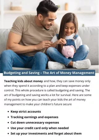 budgeting and saving the art of money management