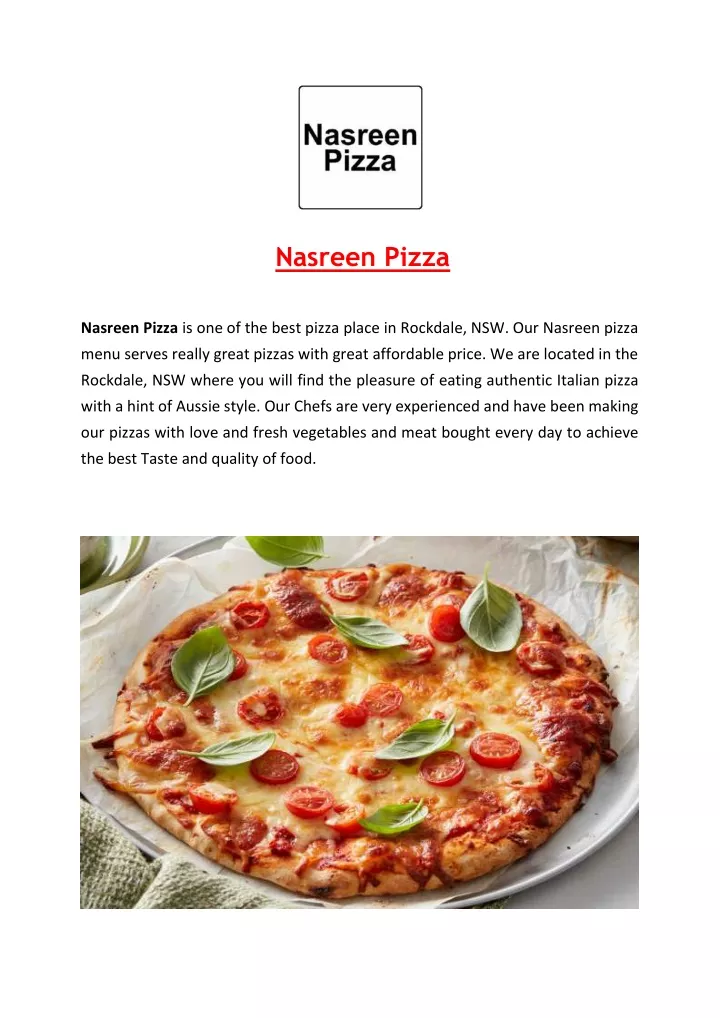 nasreen pizza