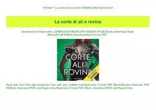 Pdf free^^ La corte di ali e rovina ^DOWNLOAD E.B.O.O.K.#