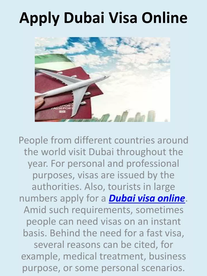 apply dubai visa online