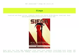 Pdf [download]^^ Siega [K.I.N.D.L.E]