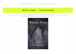 Download White Fang  Illustrated 'Full_Pages'