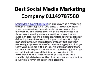 Best Social Media Marketing Company 01149787580