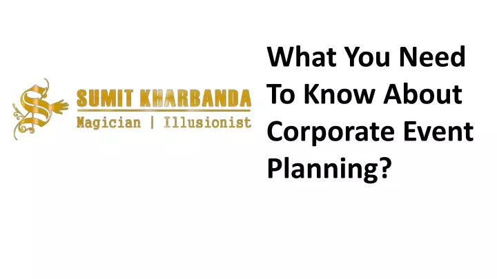 what you need to know about corporate event