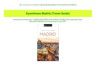 [[F.r.e.e D.o.w.n.l.o.a.d R.e.a.d]] Eyewitness Madrid (Travel Guide) [Free Ebook]