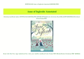 DOWNLOAD Anne of Ingleside Annotated [EBOOK PDF]