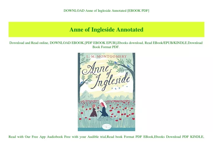 download anne of ingleside annotated ebook pdf