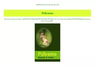 {DOWNLOAD} Pollyanna [R.A.R]