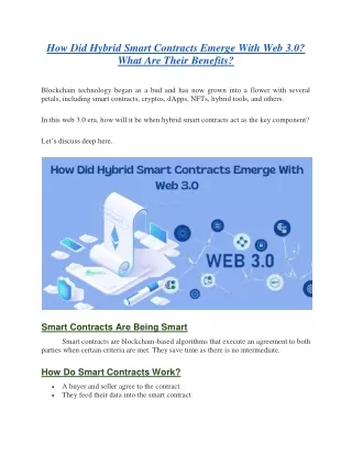 how did hybrid smart contracts emerge with
