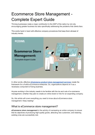 ecommerce store management complete expert guide