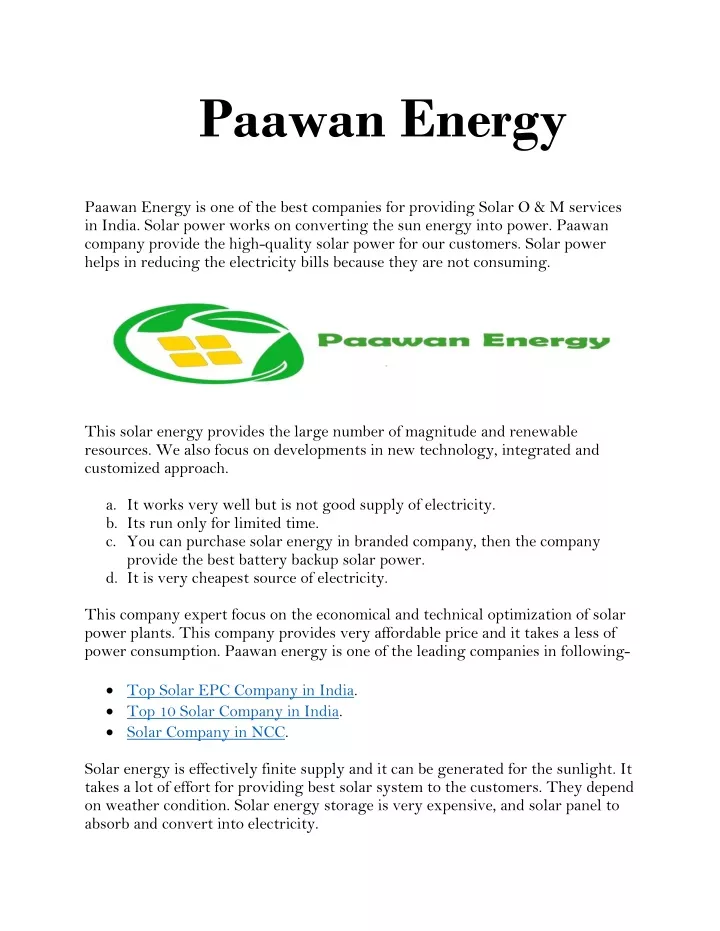 paawan energy