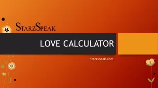 LOVE CALCULATOR PDF