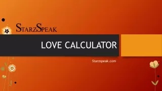 LOVE CALCULATOR PPT