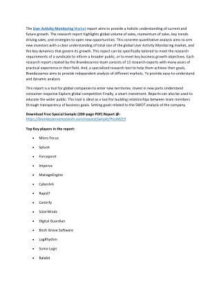 the user activity monitoring market report aims