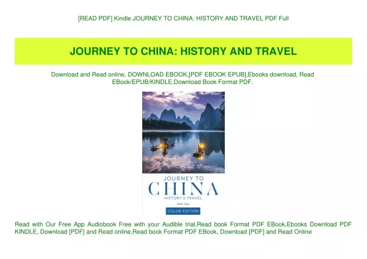 read pdf kindle journey to china history