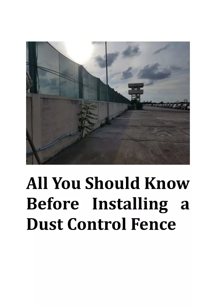 all you should know before installing a dust