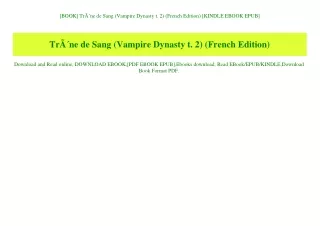 [BOOK] TrÃƒÂ´ne de Sang (Vampire Dynasty t. 2) (French Edition) [KINDLE EBOOK EPUB]