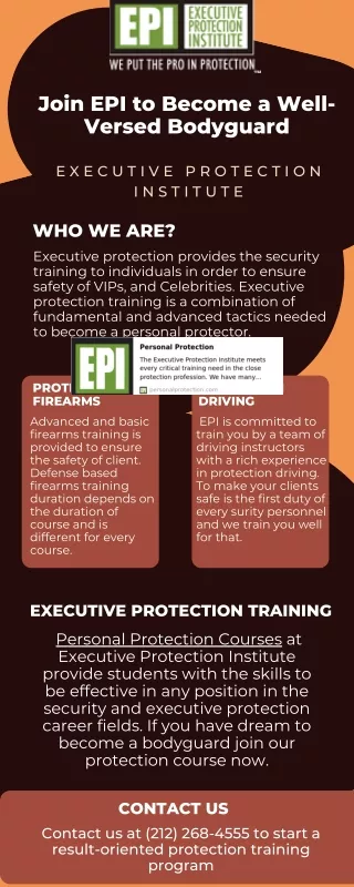 join epi to become a well versed bodyguard